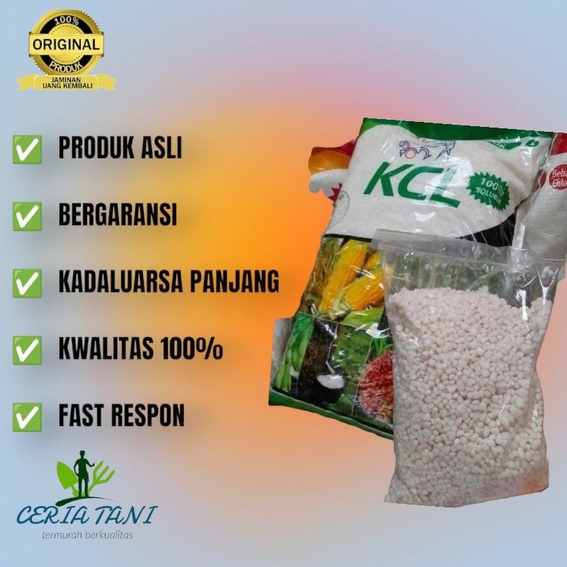 PUPUK PAK TANI KCL PUTIH  REPACK 1KG