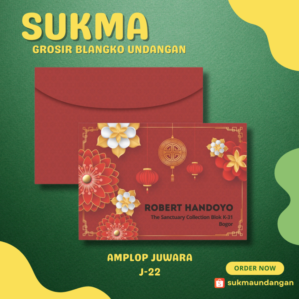 

AMPLOP KONDANGAN NIKAH MURAH JUWARA J-22 50 PCS UKURAN KECIL | SUKMA UNDANGAN