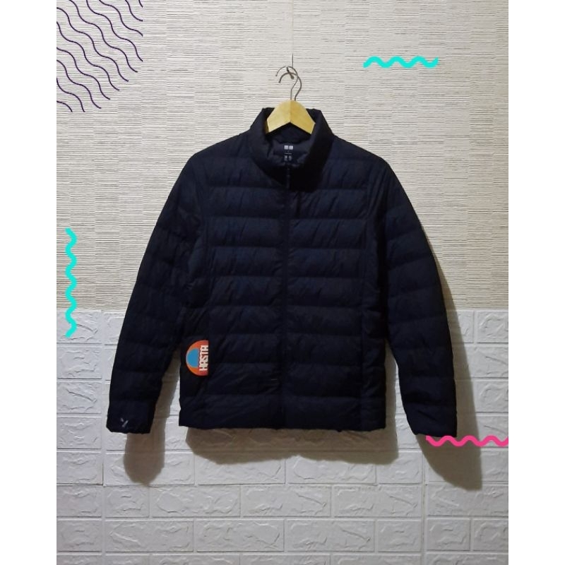 Jaket Bulu Angsa UNIQLO size S-M Bulang UL Ultralight Down Outdoor Gunung hitam abu tahu