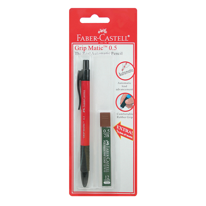 

PENSIL MEKANIL 2B FABER CASTELL + ISI GRIP MATIC 0,5
