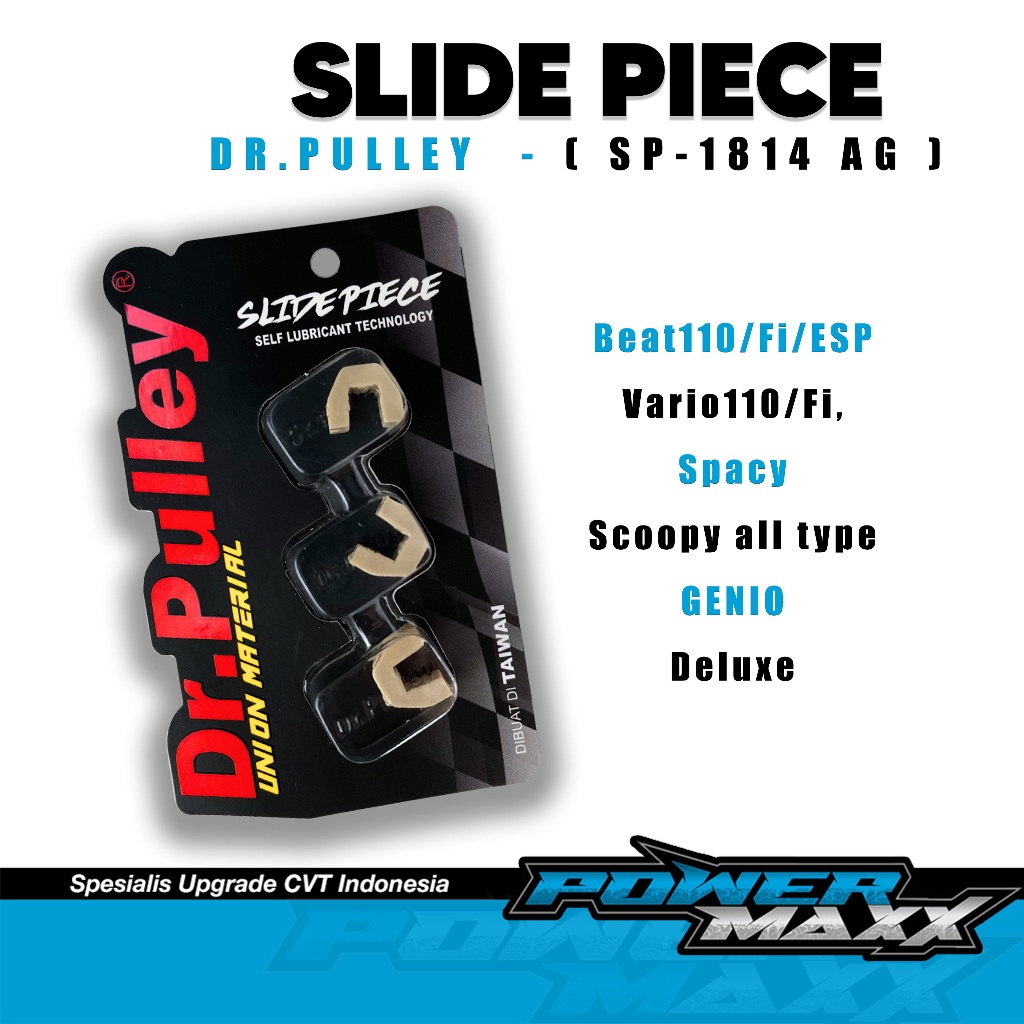Piece slide Beat Slider Piece Dr Pulley Honda Genio Scoopy 2021 Beat FI Spacy Karet Rumah roller