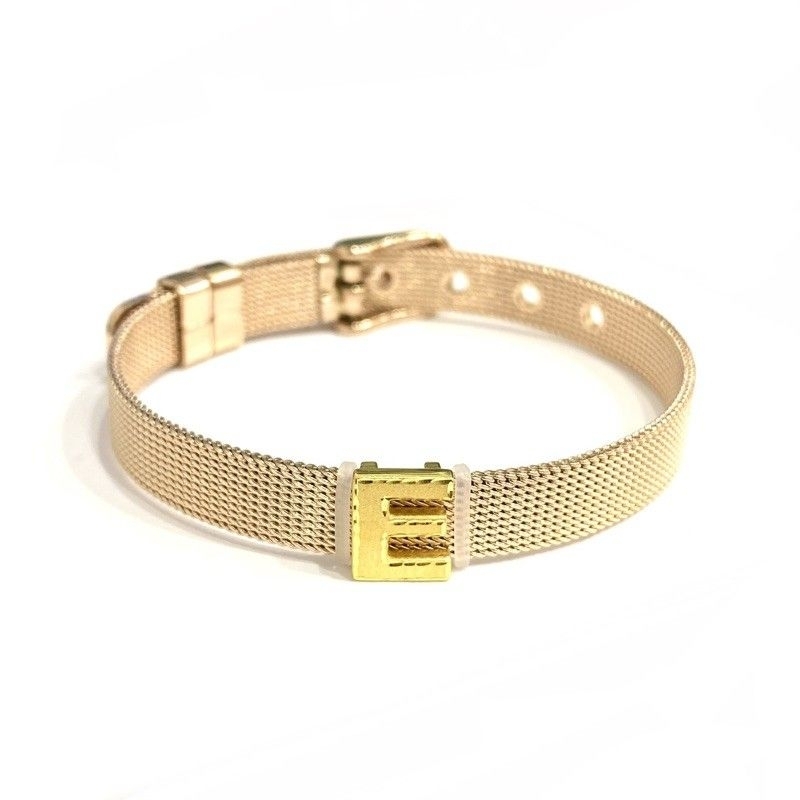 Gelang Gesper Liontin Inisial Huruf E Koleksi Josean Elegant Emas Asli