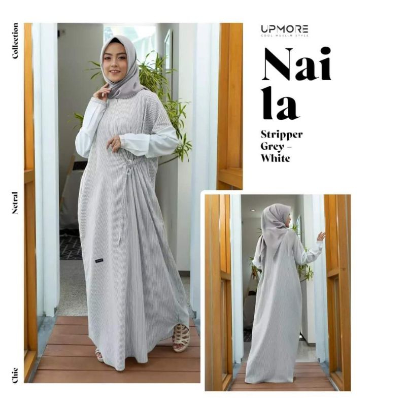NAILA STRIPER GREY-WHITE BY UPMORE