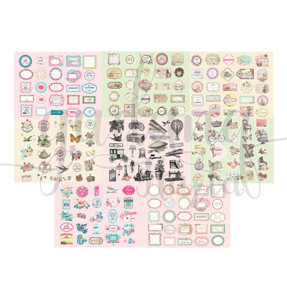 

Bahan Scrapbook Vintage Set Cut Aesthetic DIY Scrapbook GH 301269