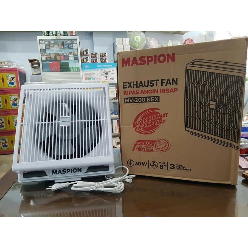 MASPION 8MV200NEX (EXHAUST FAN)/ Maspion M 200NEX Exhaust Fan 8inc/Exhaust Fan Dinding Maspion MV200