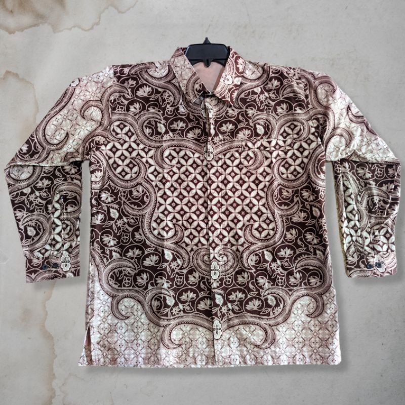 Kemeja Batik Pria Bali Lestari Katun Baju Batik Furing Cowo Cowok Terbaru Katun Lengan Panjang