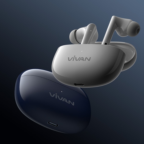 TWS Vivan Liberty T220 Plus Dual ENC and 50H Playtime White True Wireless Earbuds Bluetooth 5.3