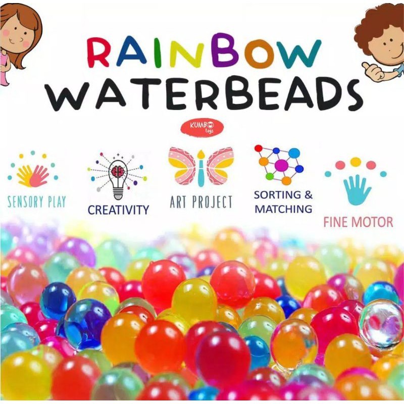 water beads hydrogel bola air warna warni - crystal magic jelly balls