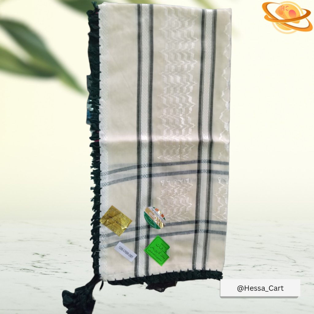 Sorban Segi Empat bordir warna Putih Hitam Mix warna rumbai Made in india Surban Kuncir