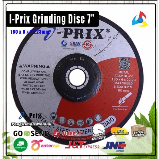 Batu Gerinda Poles 7 Inch I-Prix Gerinding Wheel 180 x 6mm