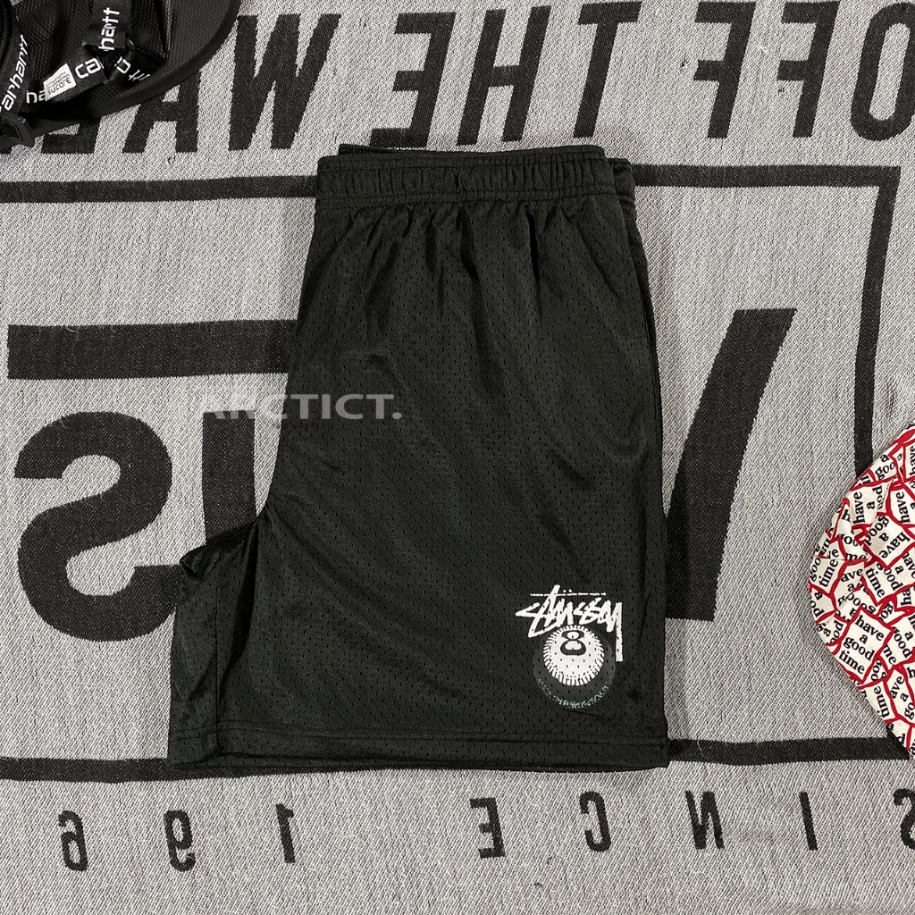STUSSY 8 BALL MESH SHORTS - BLACK | CELANA STUSSY