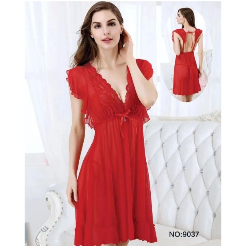 Lingerie Seksi Dress Premium+Cd Gstring/Bahan Lembut dan Adem/Fit to XXL