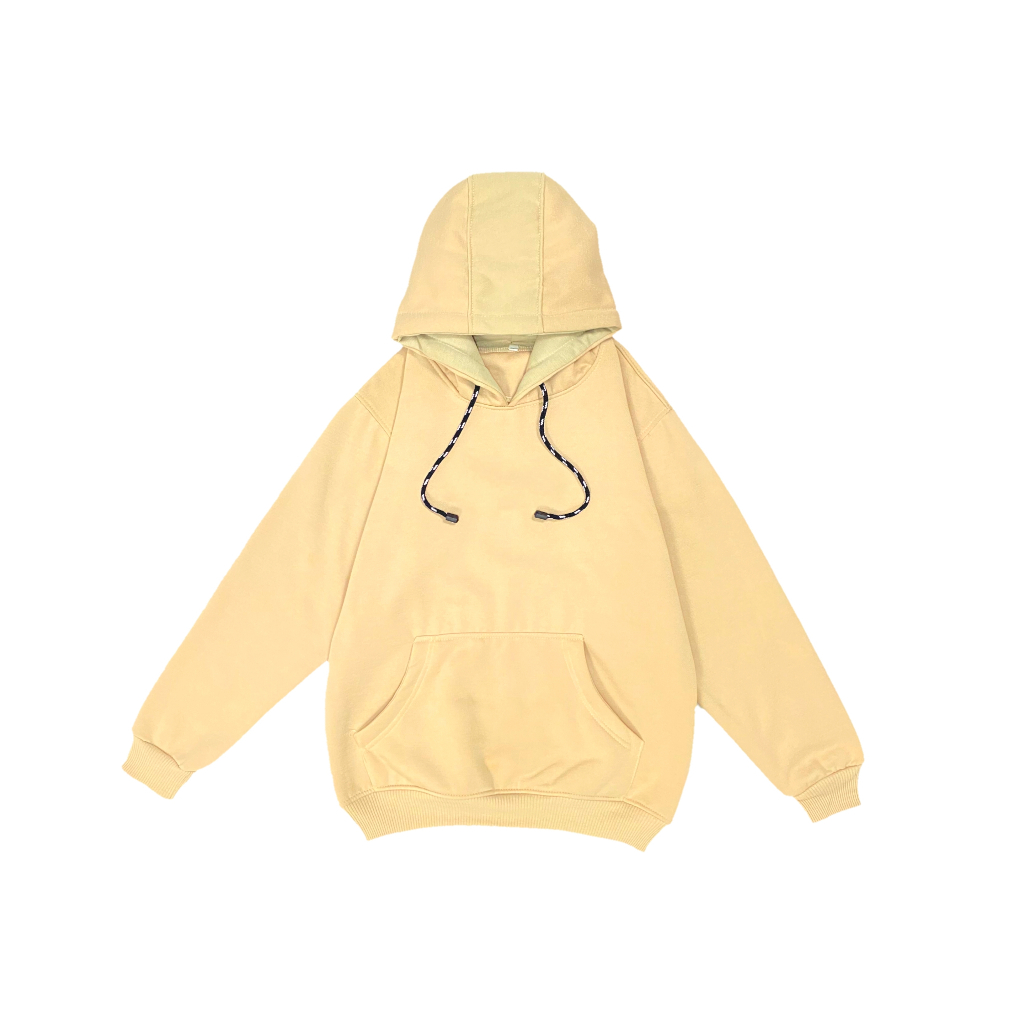 Jaket Sweater Hoodie Jumper Polos Pria Wanita Hoodie Switer Premium Distro Warna Cream