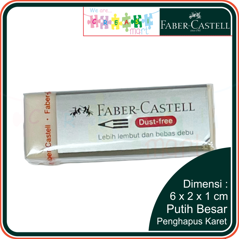 

Faber Castell Penghapus Karet Putih Besar Dust FREE Eraser Big White 100% Original