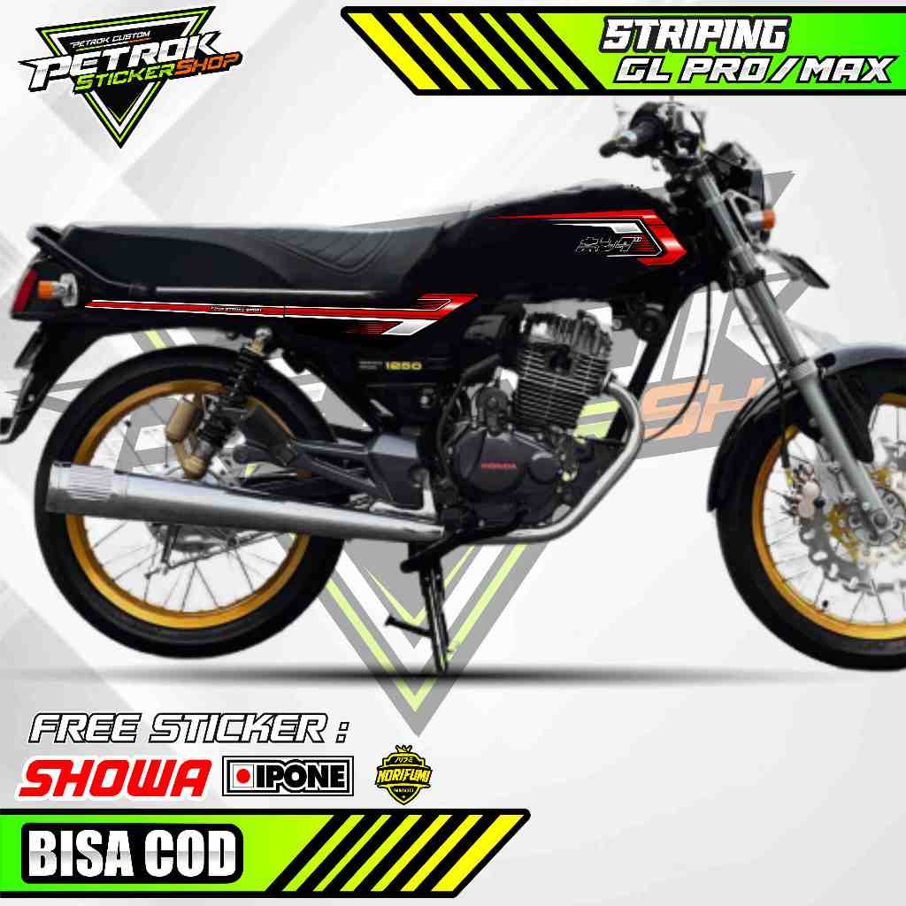 STRIPING VARIASI MOTOR GL PRO - GL MAX / STICKER LIST VARIASI MOTOR HONDA GL PRO GL MAX