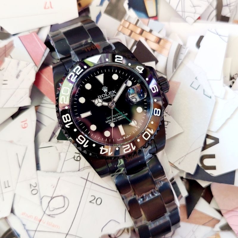 GMT Master II Black Edition Jam Tangan Pria Automatic