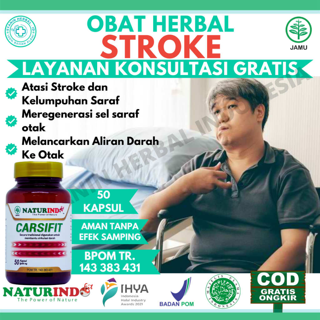 Obat Stroke Ampuh Obat Struk Stroke Ringan Obat Herbal Stroke CARSIFIT Naturindo Fit