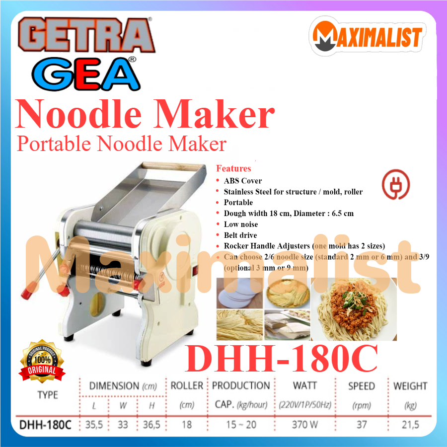 GETRA Dhh-180c Noodle Maker (Mesin Pembuat Mie/pencetak Mie) / Mesin Cetak Mie Otomatis Getra Dhh-18