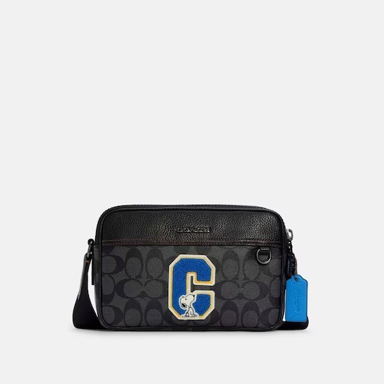 Graham COACH C4027  fashion classic embroidery Snoopy cute camera bag