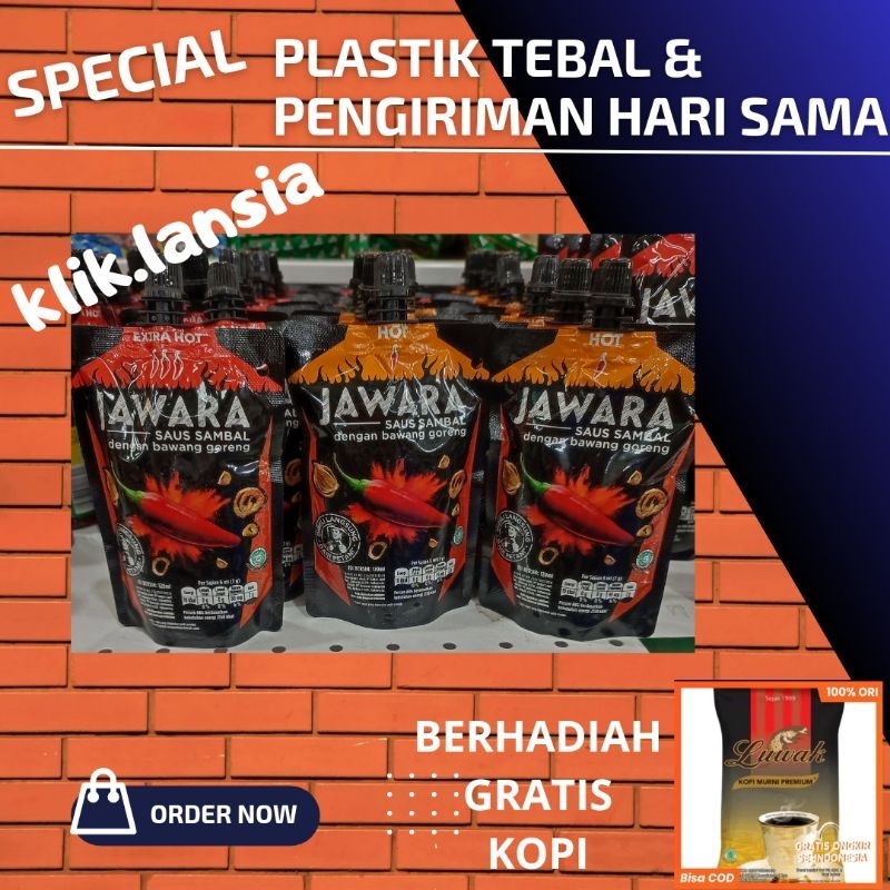 

jawara sambal pouch 120 ml chili sauce hot or extra hot