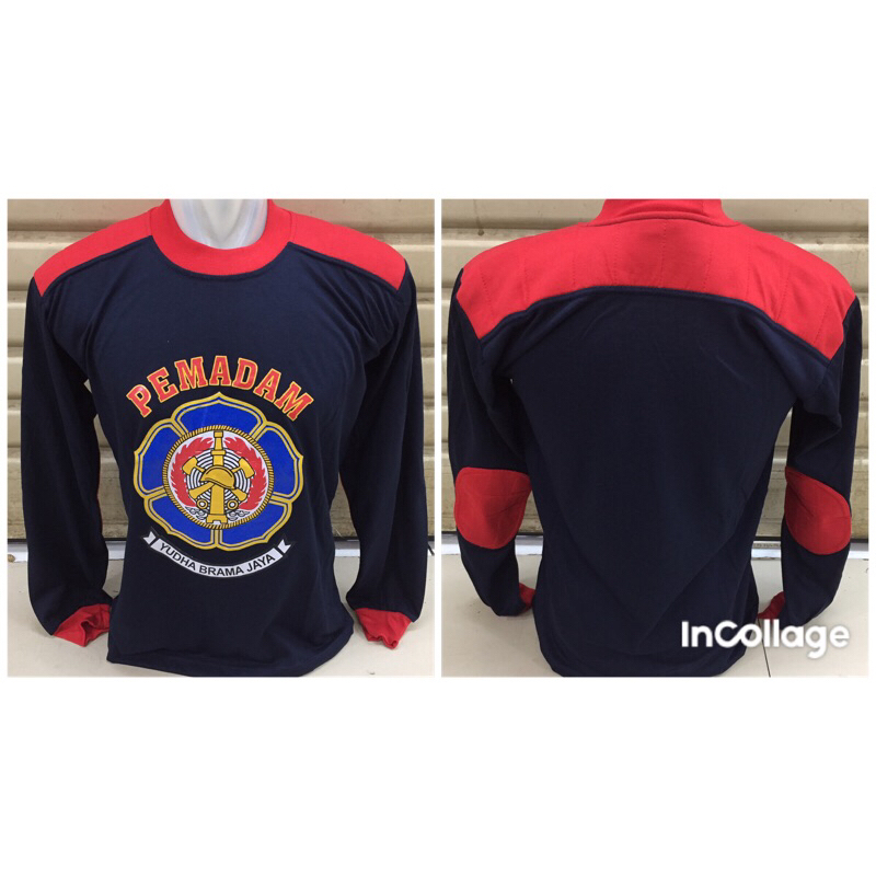 kaos pemadam lengan panjang/kaos damkar lengan panjang/kaos lapangan pemadam lengan panjang