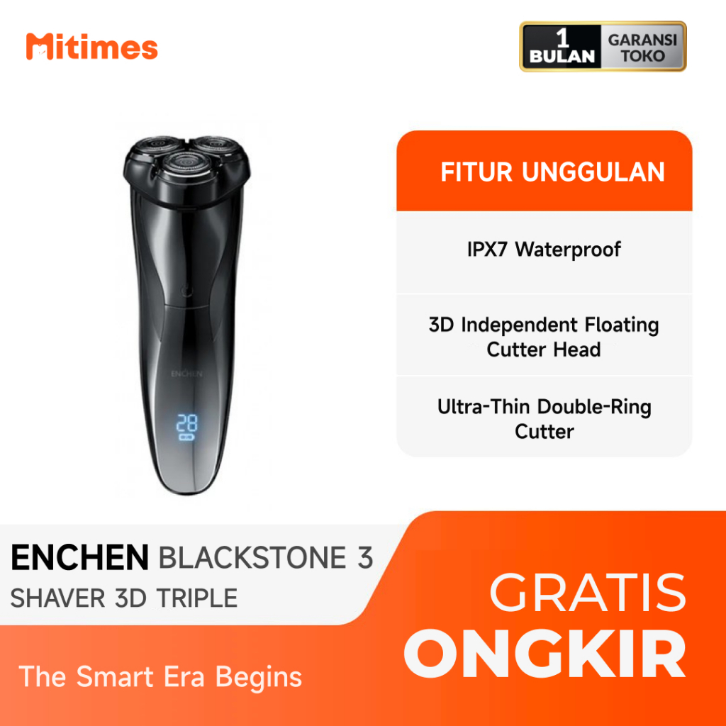 Enchen Blackstone 3 Electric Shaver Razor 3D IPX7 Waterproof