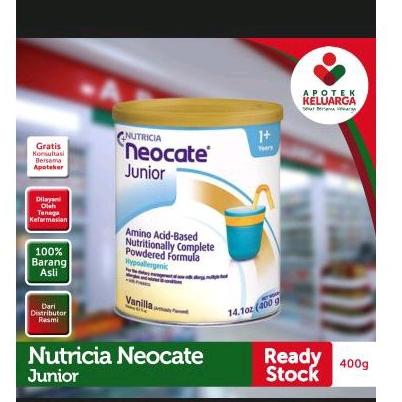 [SIAP KIRIM] NUTRICIA NEOCATE JUNIOR 400GR #SUSU ALERGI PROTEIN #ALERGI SUSU SAPI# PERTUMBUH ANAK