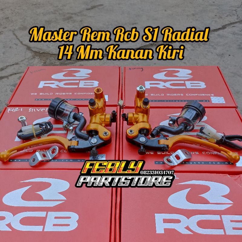 MASTER REM RCB RADIAL S1 NMAX PCX ADV KIRI KANAN GOLD MASTER REM RACB RADIAL S1 14MM KANAN KIRI MAST