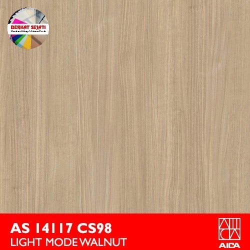 JCube HPL AICA ASIA AS 14117 CS98 - LIGHT MODE WALNUT - WOODGRAIN