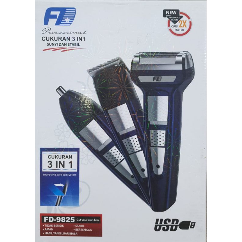 Alat Mesin Cukur Rambut FD9825 Hair Clipper FD 9825