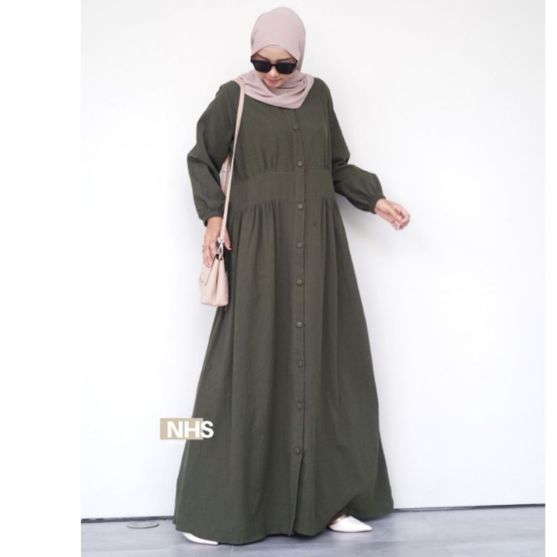 Naima Dress Gamis linen crincle
