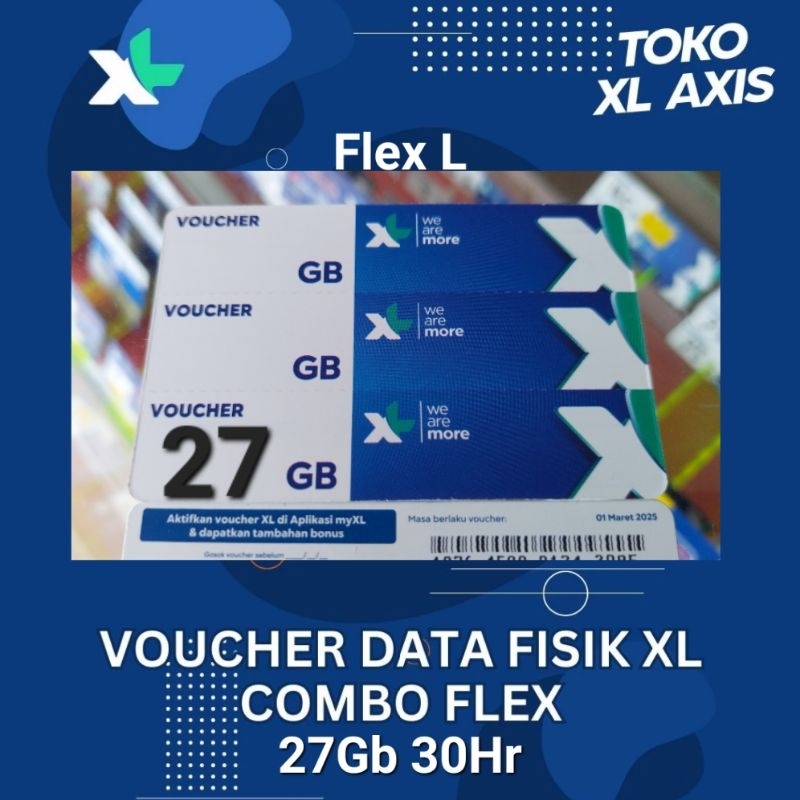 Voucher Data XL Vocer Combo Flex L 27gb 30Hr
