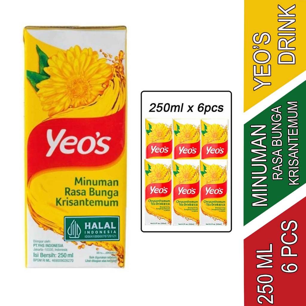 

Minuman Rasa Bunga krisan - Yeo's - Chrysanthemum Tea Drink - 6pcs