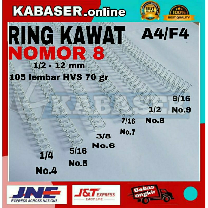 

Spiral Kawat No 8, jilid ECERAN 1/2 12mm Murah