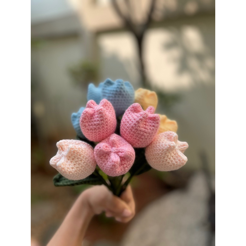 Tulip Crochet | Rajutan Tulip | Bunga Tulip Rajut | Flower Crochet