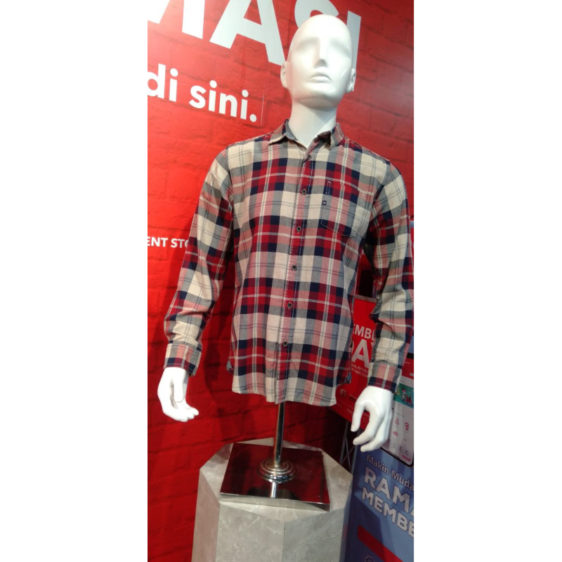 Kemeja flanel EMBA classic murah