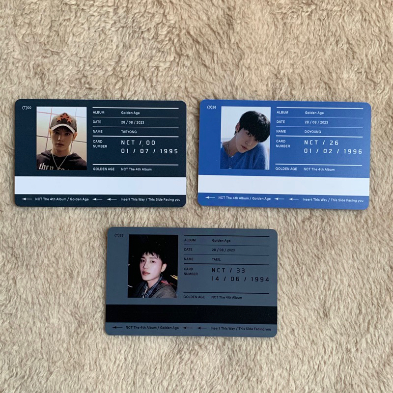 NCT 2023 Golden Age Transportation Card Taeyong Doyoung Taeil