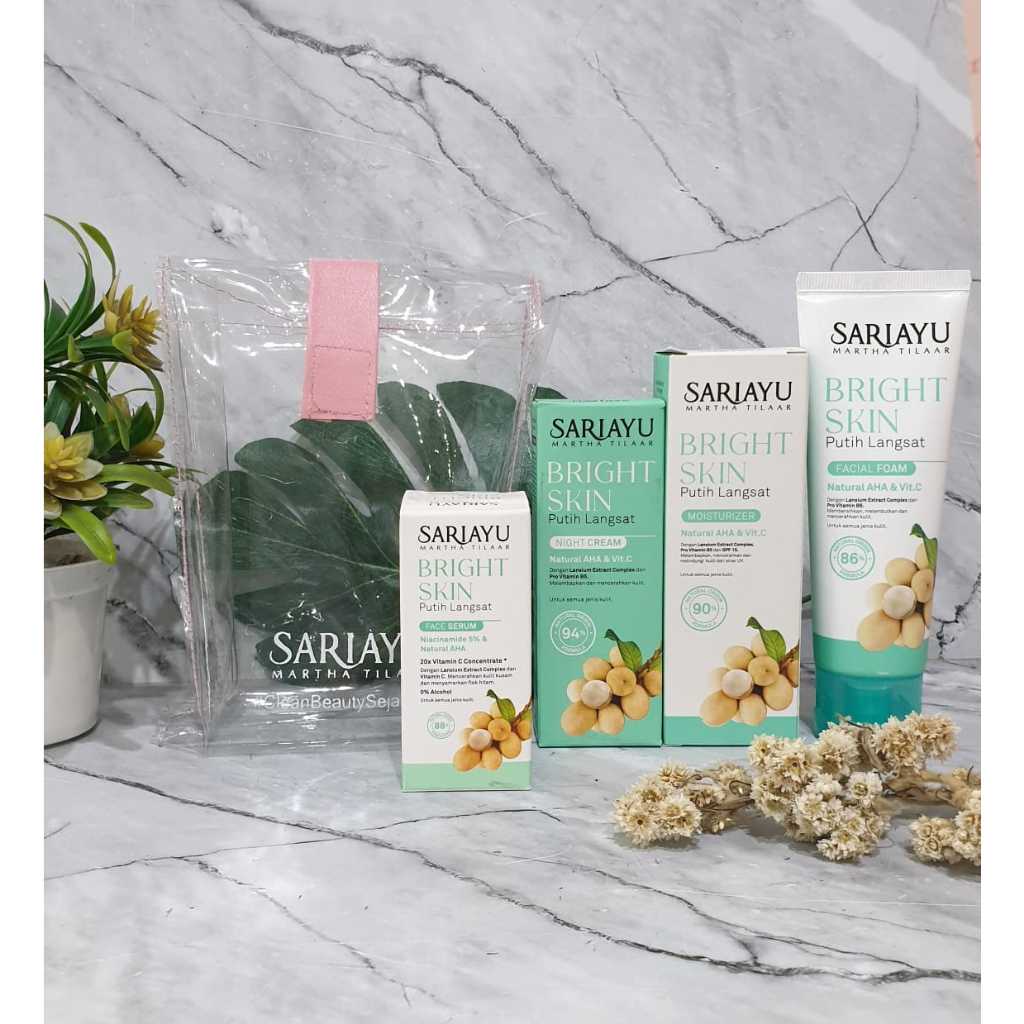 Sariayu Putih Langsat - Paket isi 4 FREE Pouch