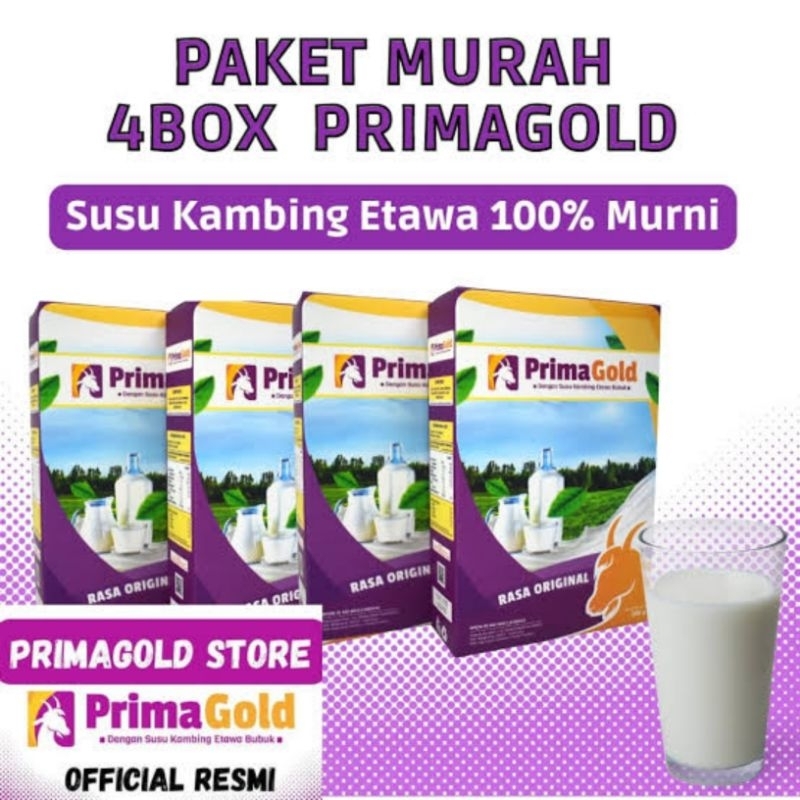 

PAKET LEBIH MURAH 4 BOX PRIMA GOLD SUSU KAMBING ETAWA MURNI ORIGINAL