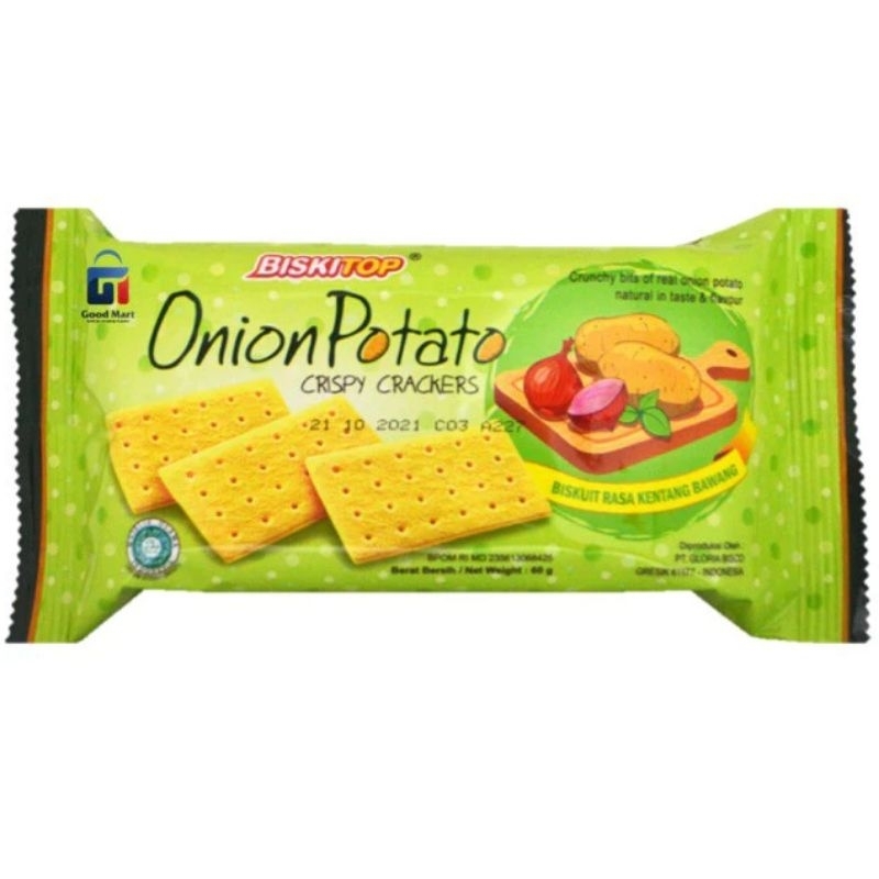 

Biskitop Onion Potato Crispy Crackers 50gram