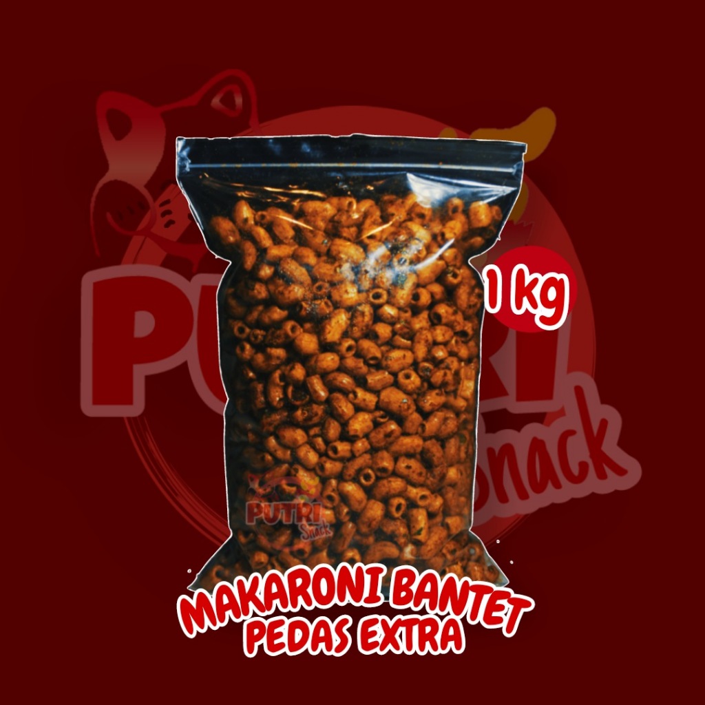 

MAKARONI BANTET 1KG DAUN JERUK / MAKARONI KHAS BANTET PEDAS EXTRA VIRAL KEMASAN KLIP