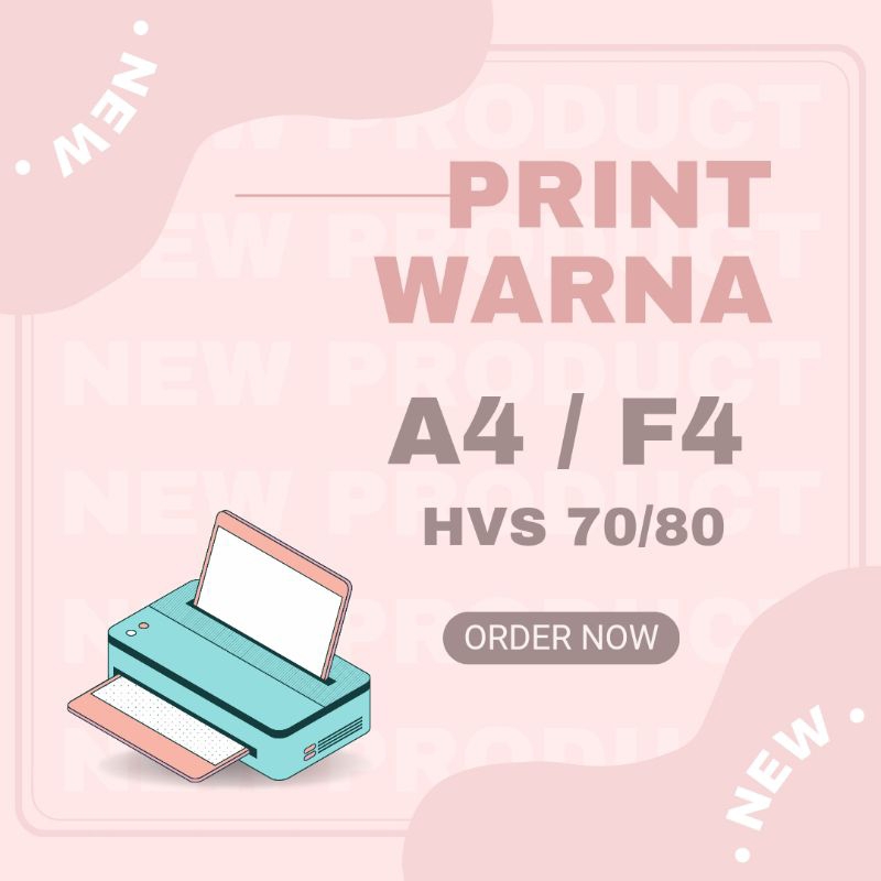 

Jasa Print/Cetak Warna HVS A4 F4 (tanpa minimal order)