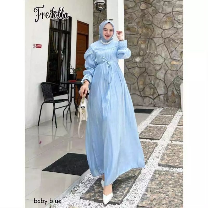 FREDELLA DRESS GAMIS PESTA SHIMMER BUSUI SERAGAMAN KELUARGA TUNANGAN PREWEDDING NIKAHAN BRIDESMAIDS 