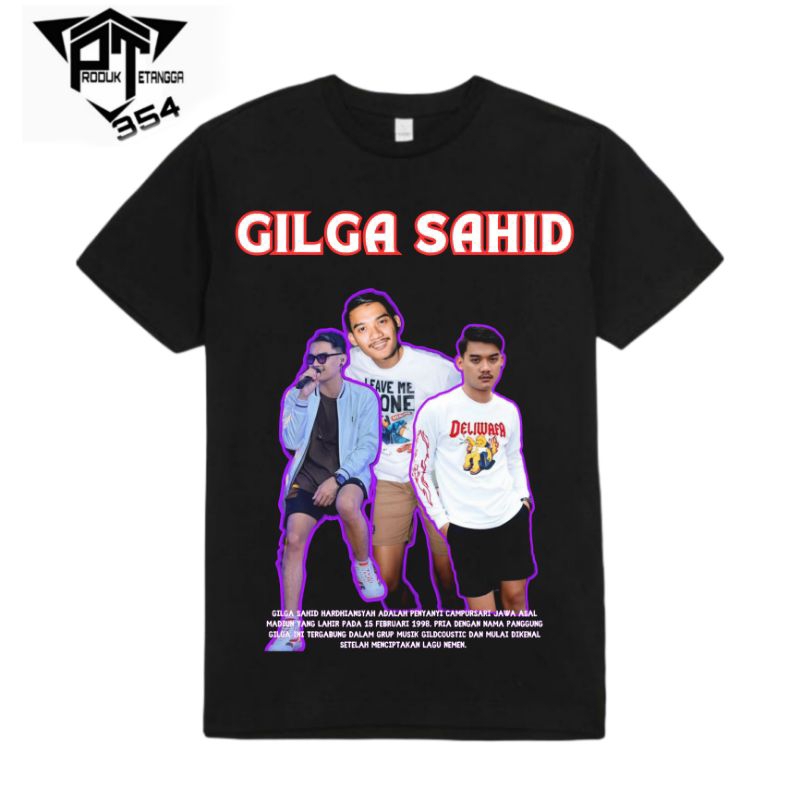 KAOS BAJU GILGA SAHID - TSHIRT PENYANYI DANGDUT KOPLO Gildcoustic VINTAGE - HITAM PRIA WANITA DEWASA