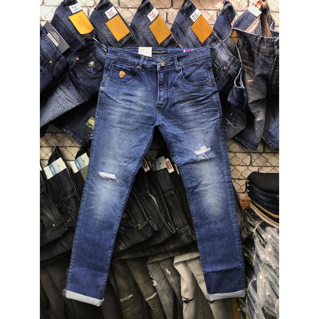 celana jeana panjang werco original model slimfit bahan ngaret jeans sobek distro terbaru
