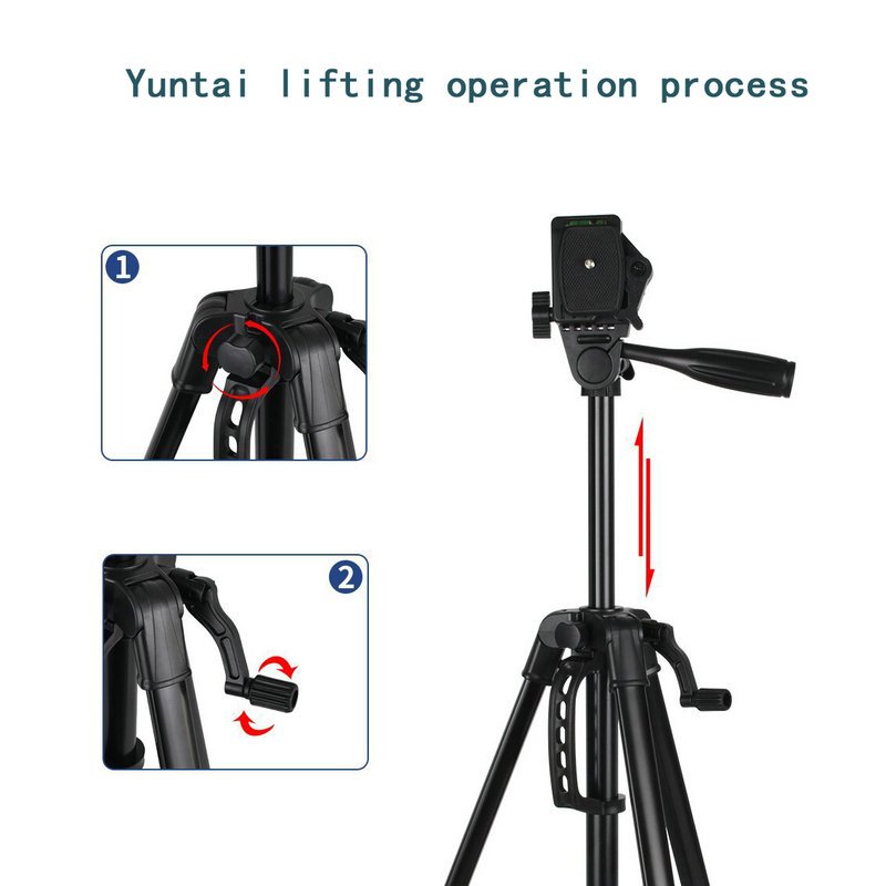 3366 1,4 METER 140 CM PREMIUM PORTABLE TRIPOD KAMERA HANDPHONE HP RING LIGHT