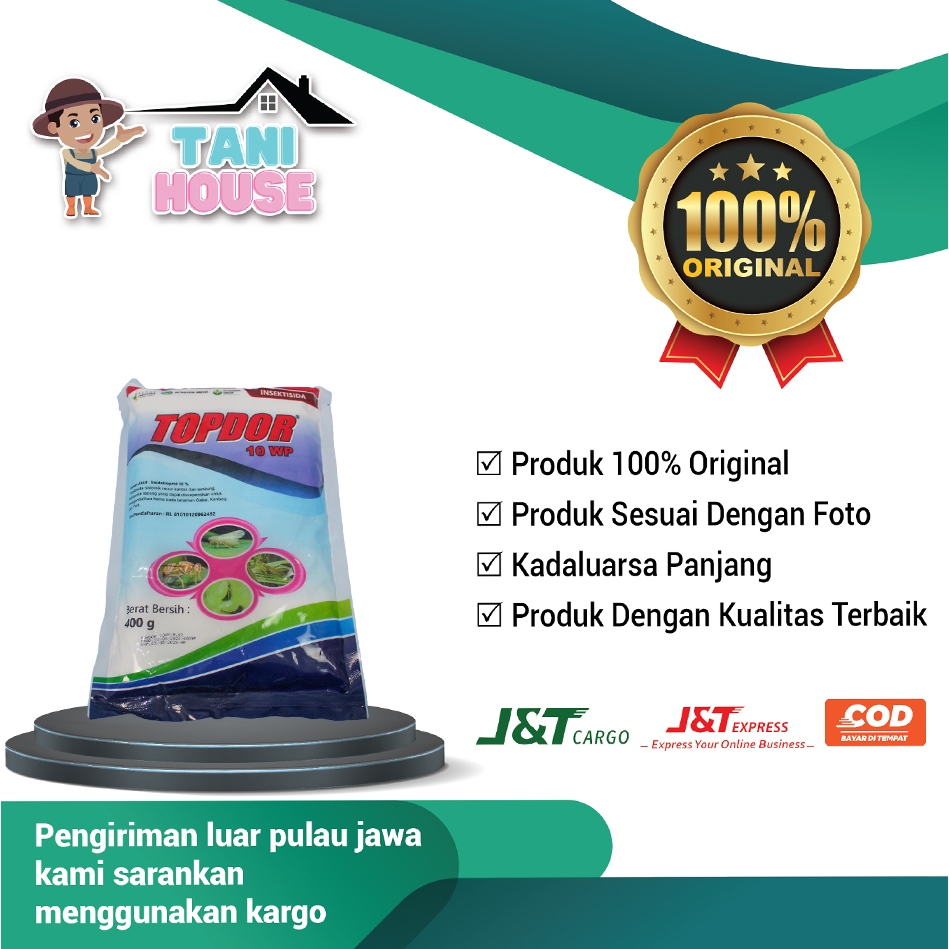 TOPDOR 10WP (Imidakloprid 10%) Kemasan 400 Gram Insektisida Sistemik Racun Kontak Ampuh Basmi Hama W