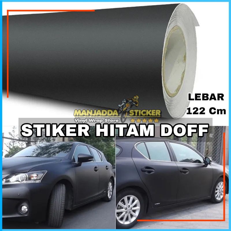 stiker mobil skotlet hitam doff sticker scotlite premium untuk body motor dan mobil lebar 122cm
