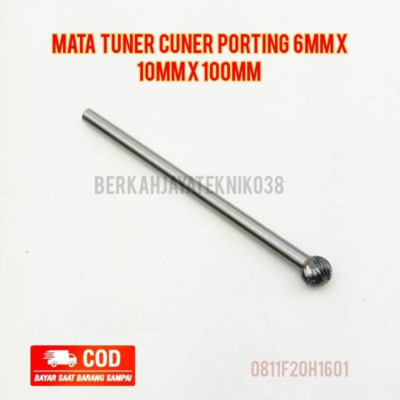 Mata Tuner Cuner Porting 6mm x 10mm x 100mm Tuner Bulat Mata 2 Arah