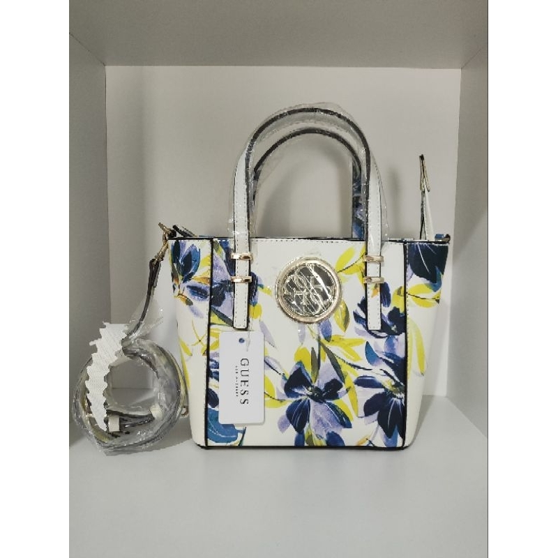 GUESS MINI TOTE BAG FLOWER